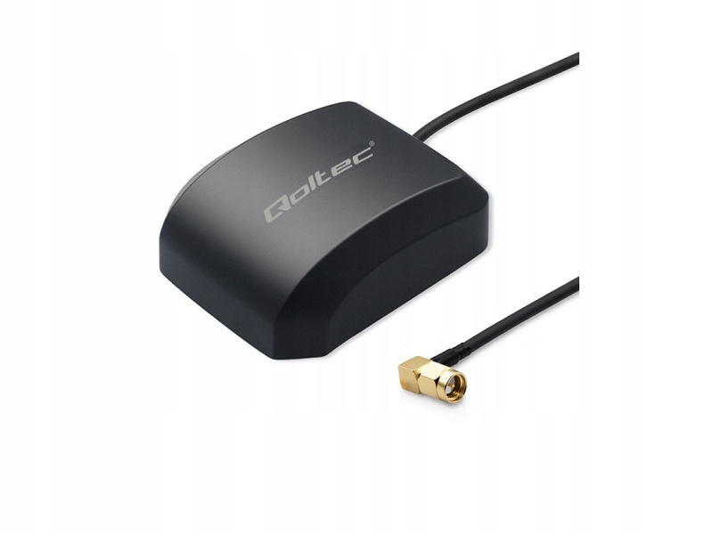 Antena GPS magnetyczna 28dBi SMA RA dookólna LNA GPS L1 50W 28dBi Qoltec