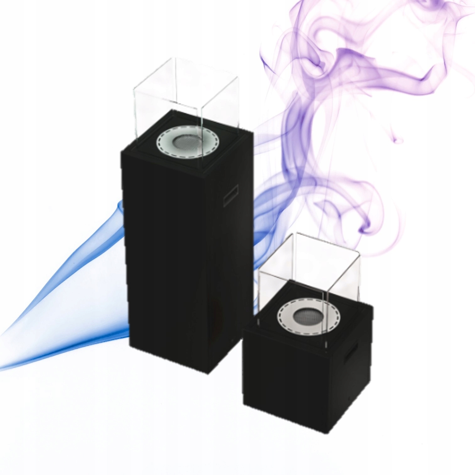 Volně stojící biokrb Tower černý s certifikátem Tüv Set Velký A Malý