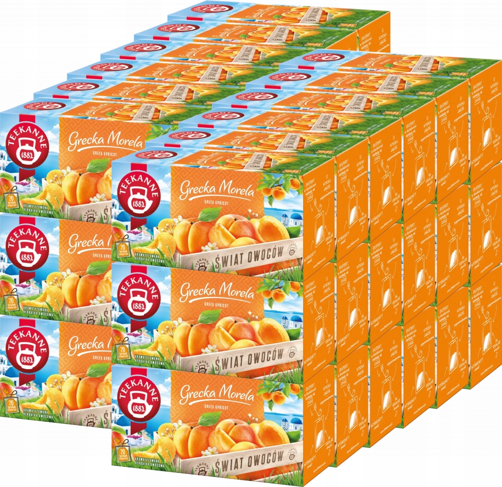 Teekanne Grecka Morela 20 kopert herbata ekspresowa owocowa x36