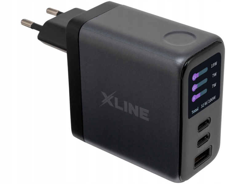 Ładowarka sieciowa Xline WCT1003K 100W GaN Czarny