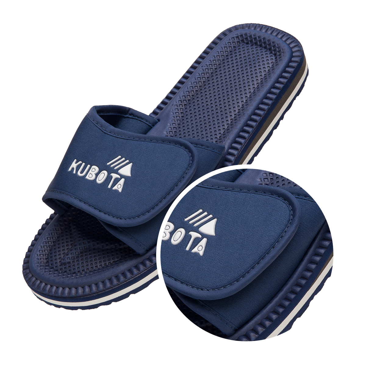 Kubota klapki męskie rzep granatowe