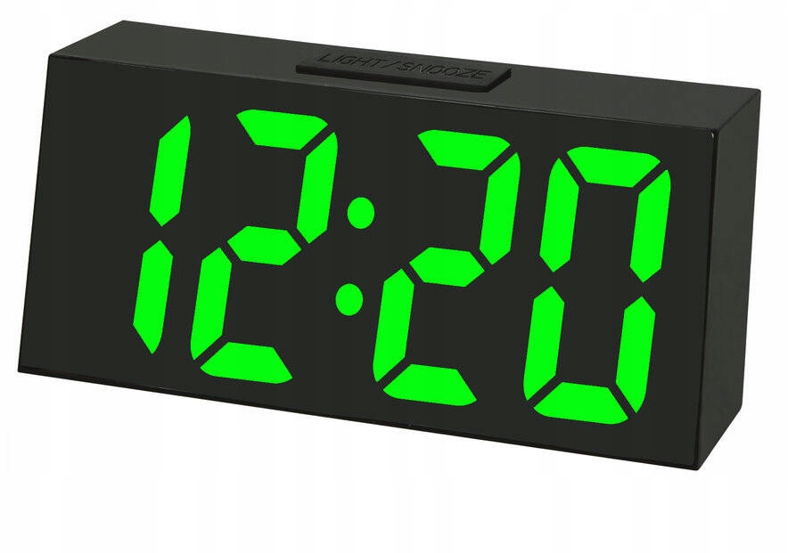 Zelený Čitelný Led Budík S Teploměrem Jvd SB3628.1, Tři Alarmy