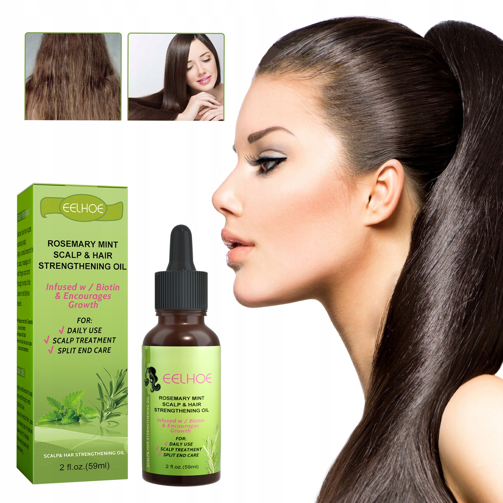 Rosemary Mint Scalp Posilnenie Vlasov Olej