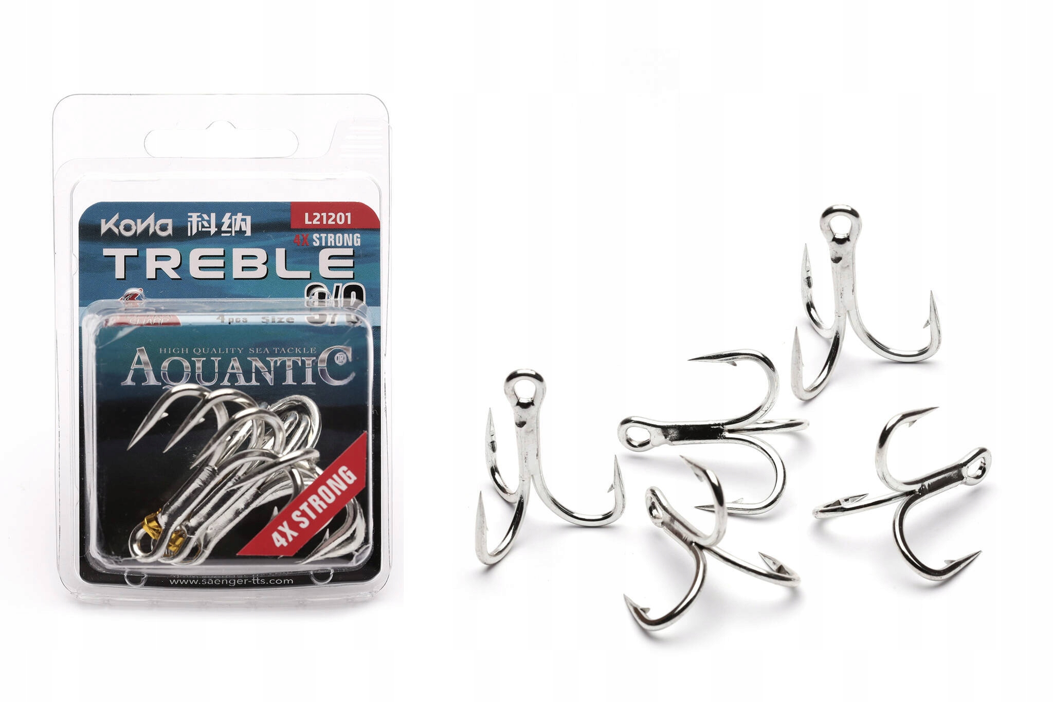 Kotwice Aquantic Kona L21201 Tn 4XSTRONG 2/0-5szt