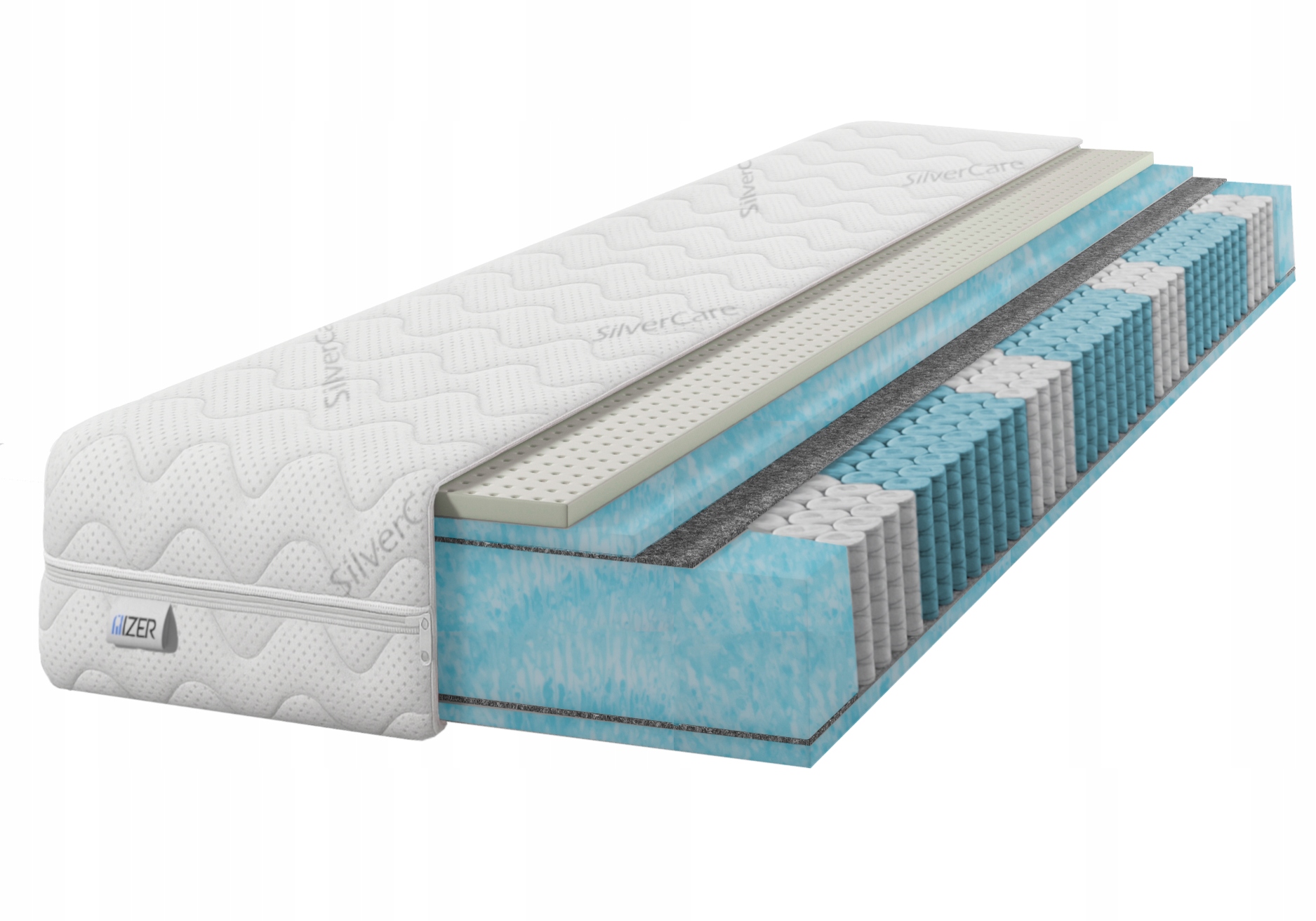 Pružinový matrac 70x200 Multipocket Latex T30 H2 H3 22 cm mäkký