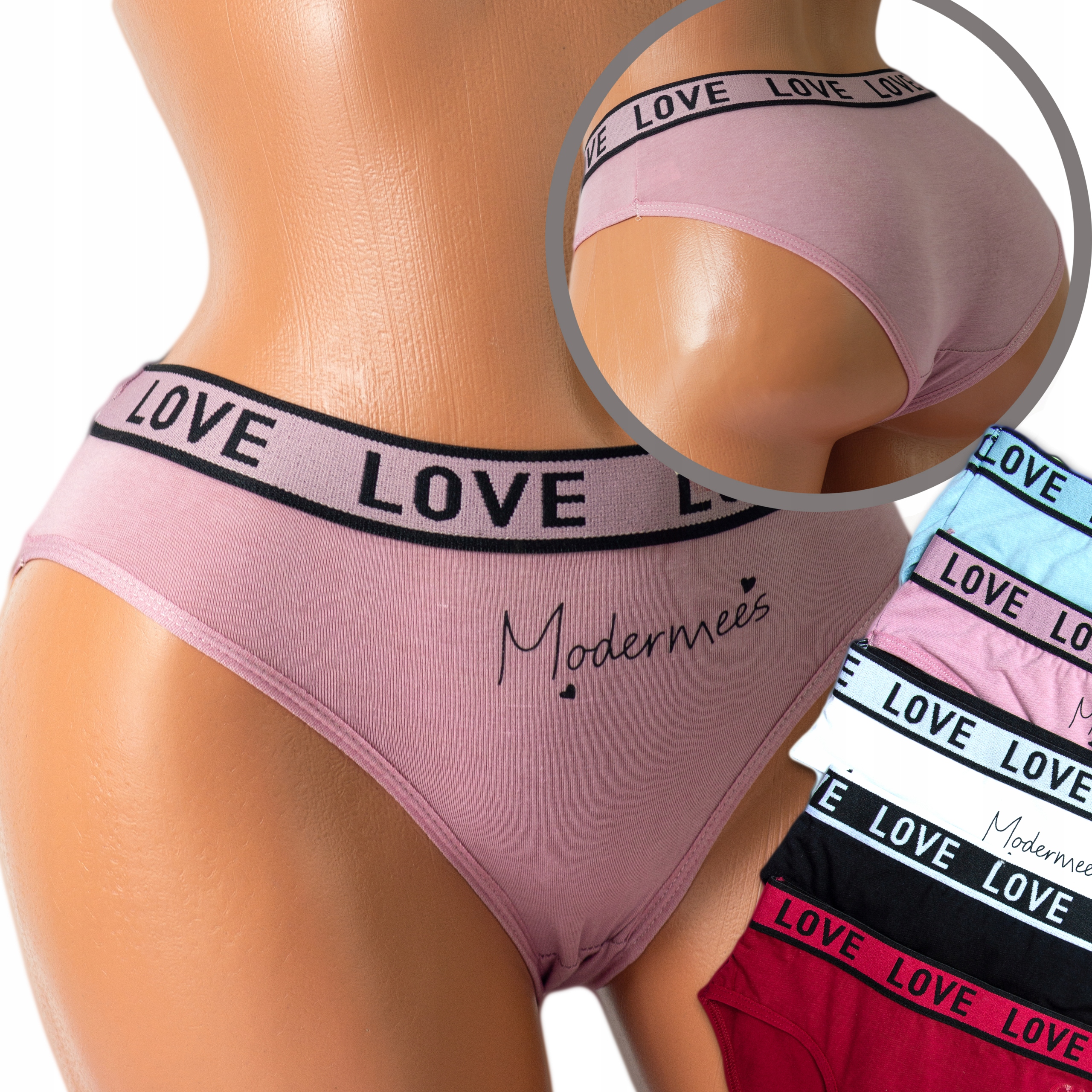 

5 X Majtki Baweniane Damskie Figi rozm L/XL