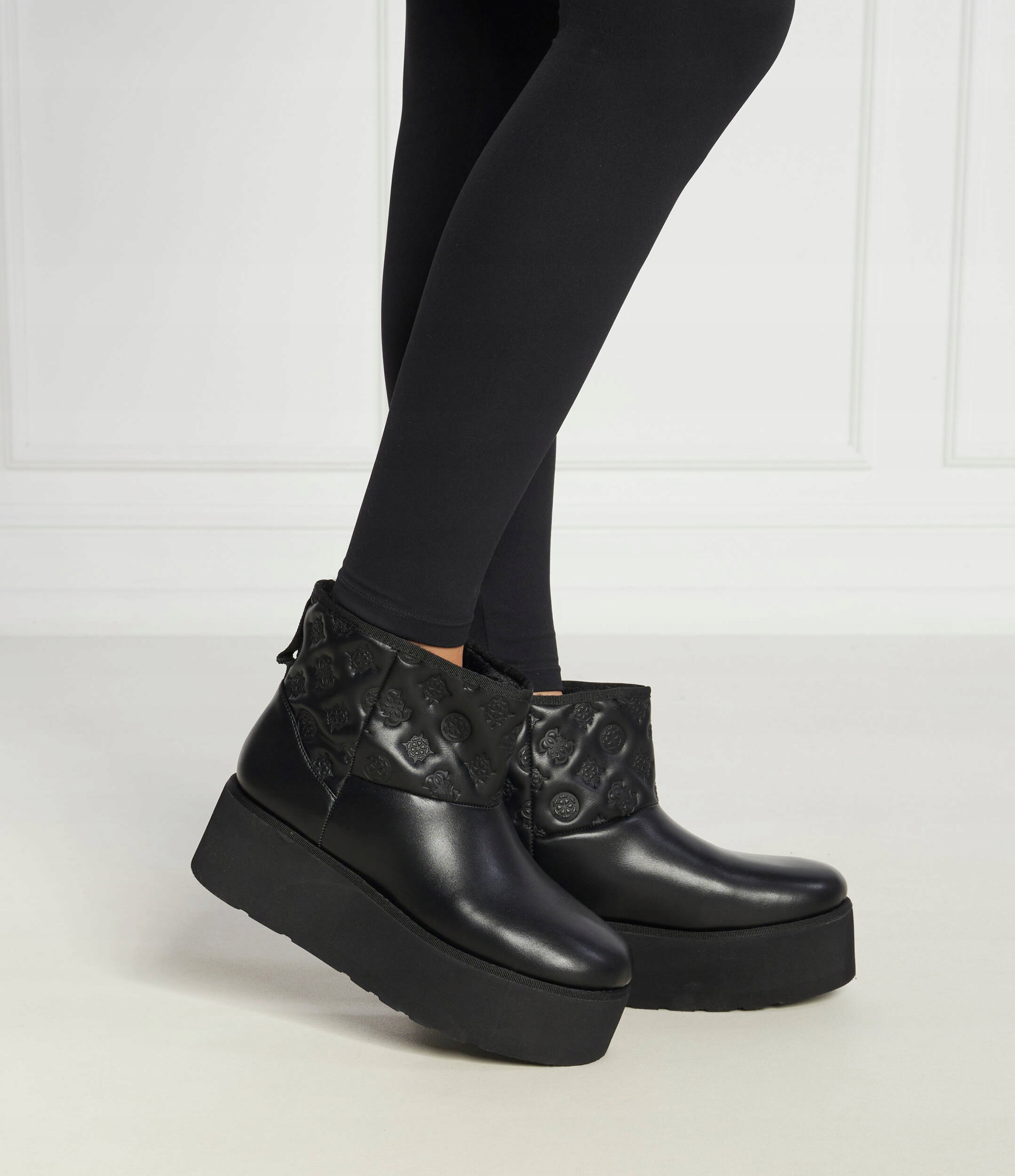 Guess Černé Sněhové Boty Platforma (41)