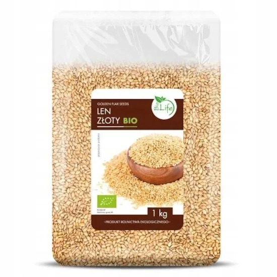 3x Lněné semínko zlaté Biolife Bio ekologické 1kg