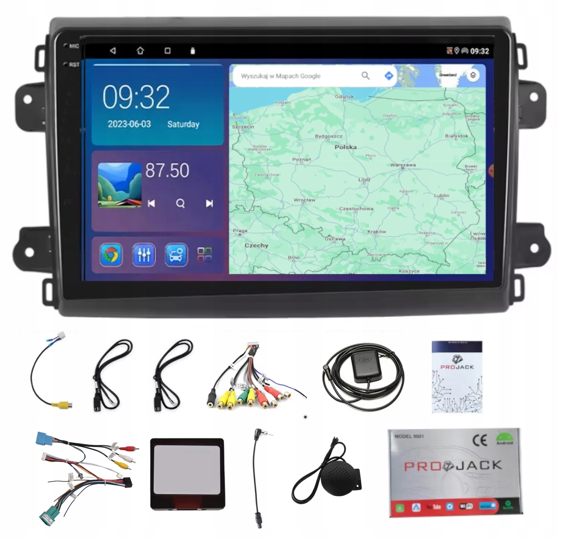 Rádio Navigácia Gps Android Fiat Ducato 2020-2023 Carplay Wifi 4GB 64GB