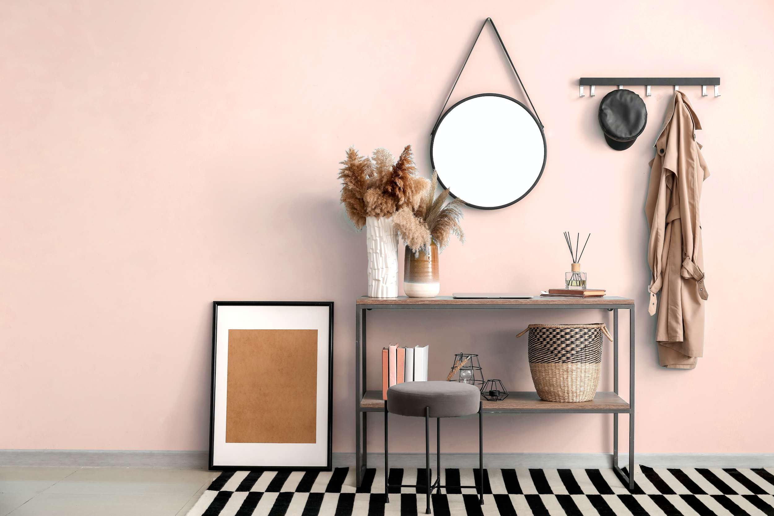 LUSTRO WISZĄCE NA PASKU CZARNE OKRĄGŁE LOFT NOWOCZESNE ŚCIENNE LOFTOWE 50cm Typ lustra ścienne