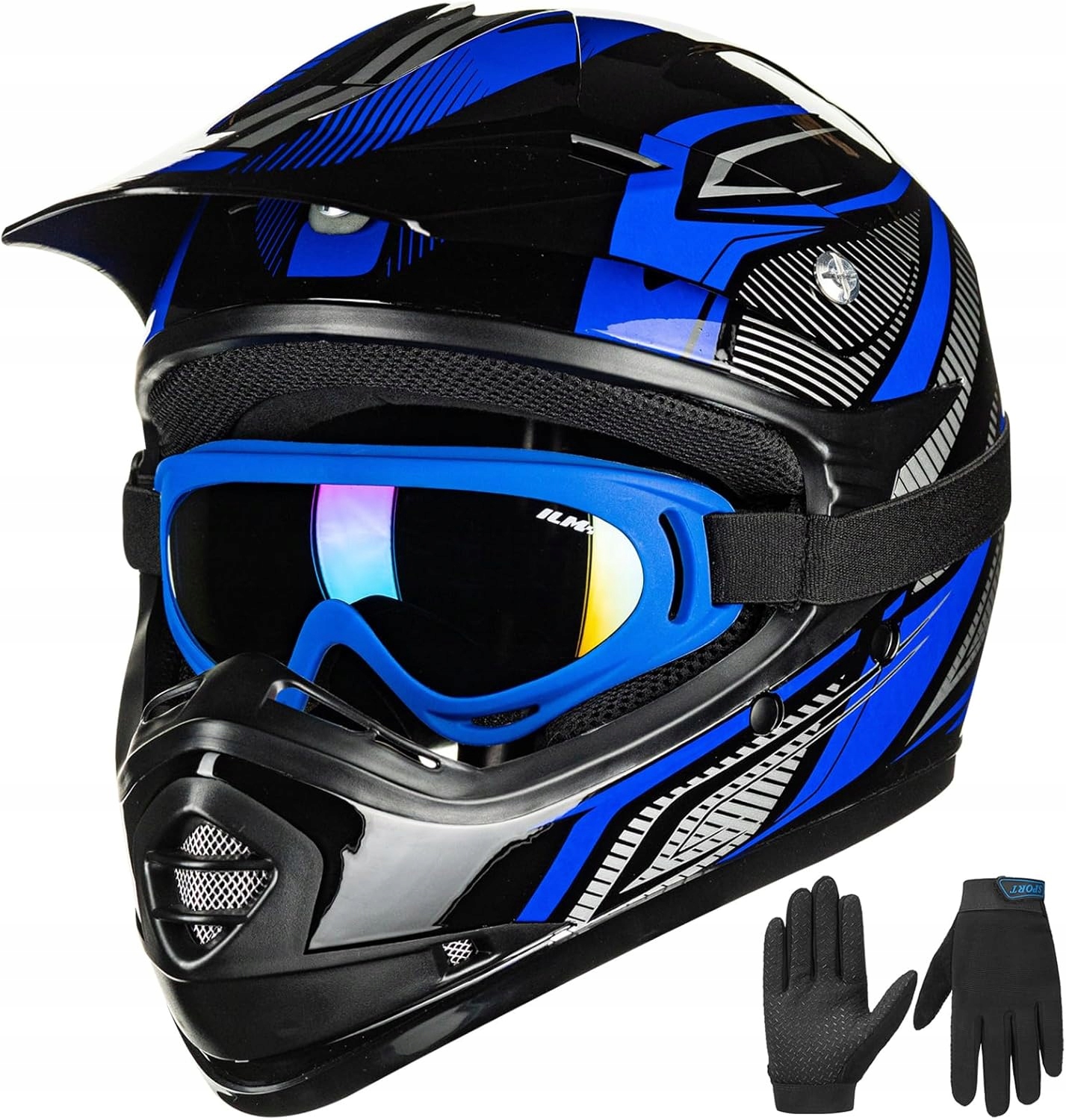 Detská Motocyklová Prilba pre dieťa Y-m 48-50 cm cross štvorkolka