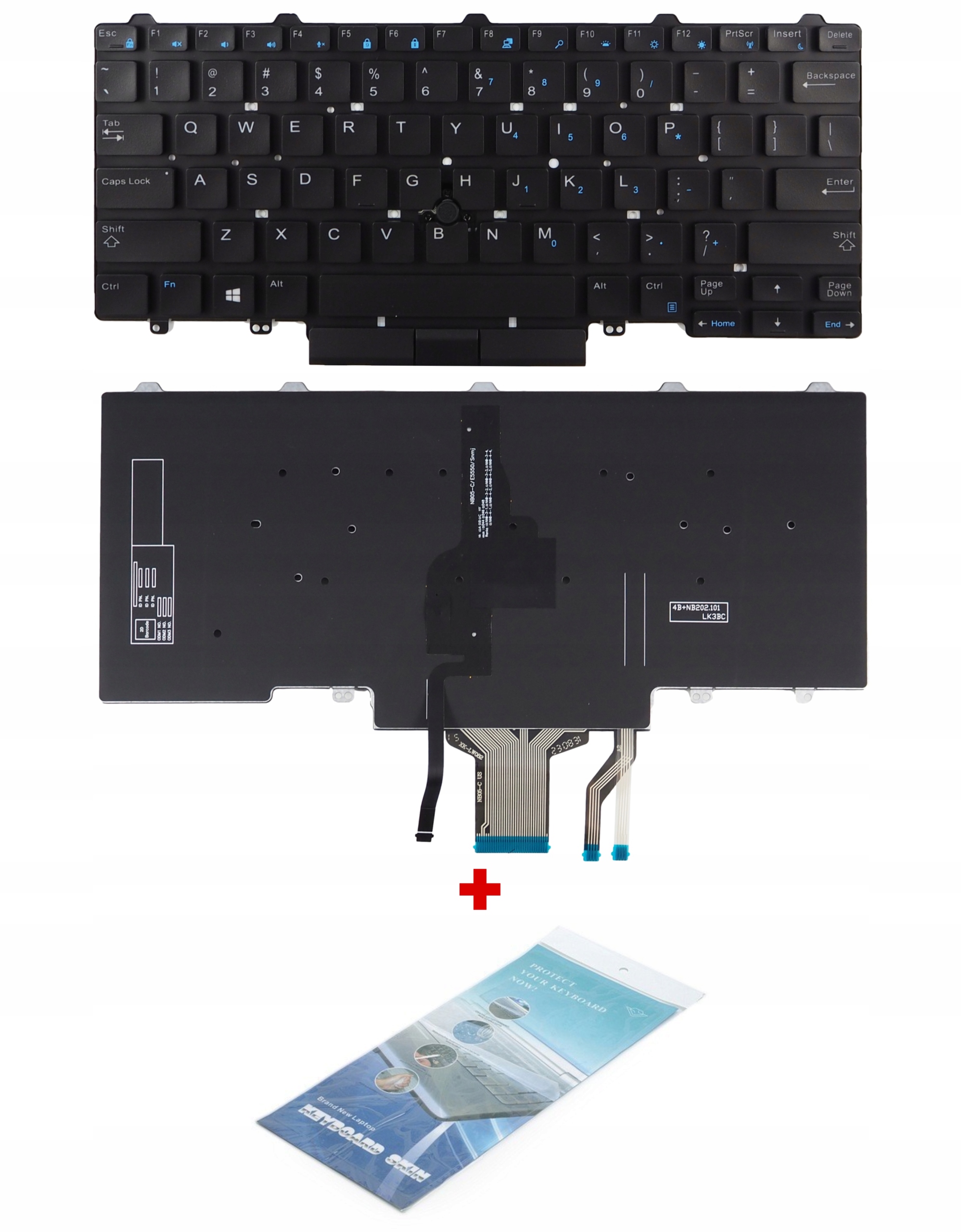 Klávesnica pre notebook Dell E5450 E5470 E5480 E5490 E7450 E7470 3340 Led Us