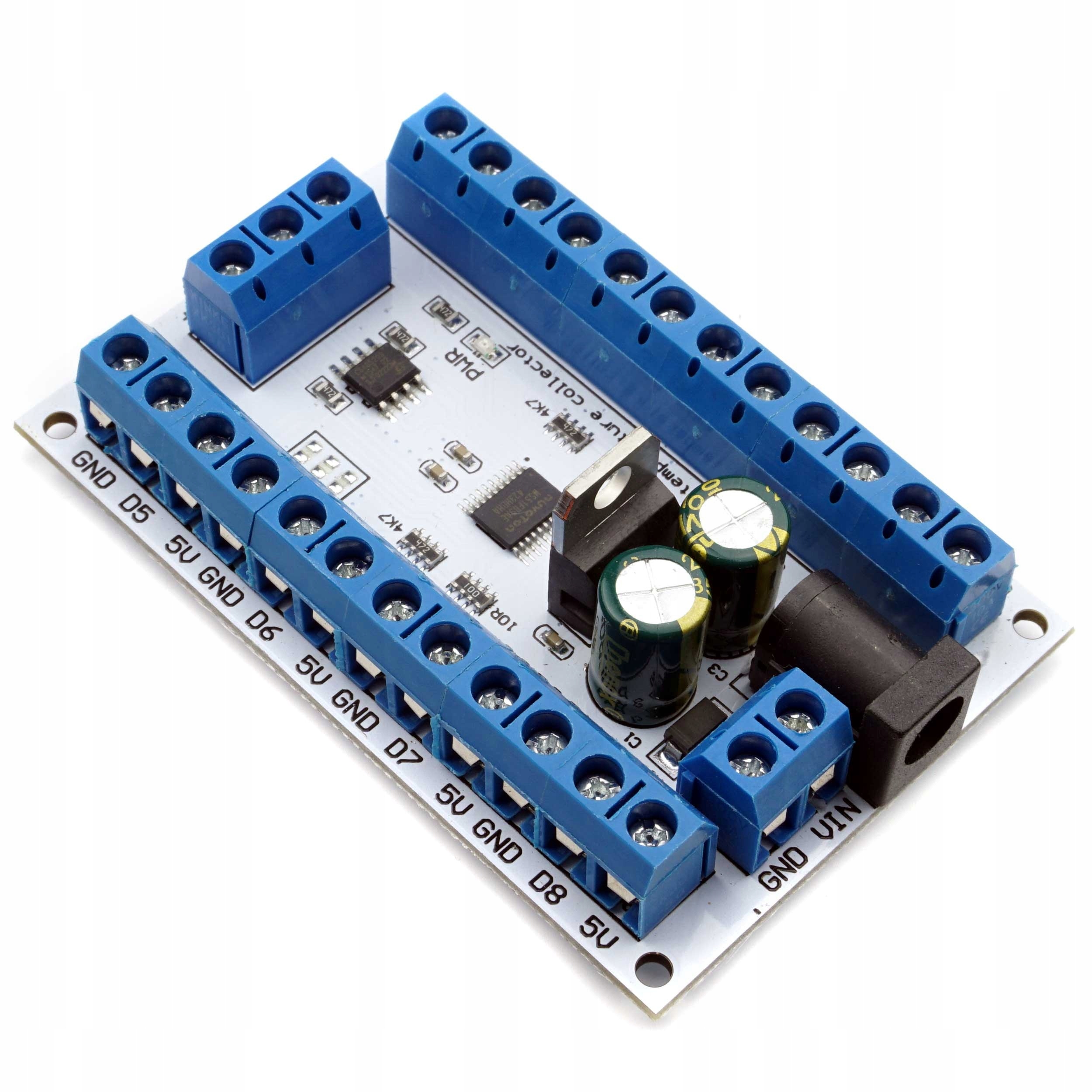 Konwerter czujników temperatury DS18B20 8 kanałów 8CH na RS485 modbus Rtu