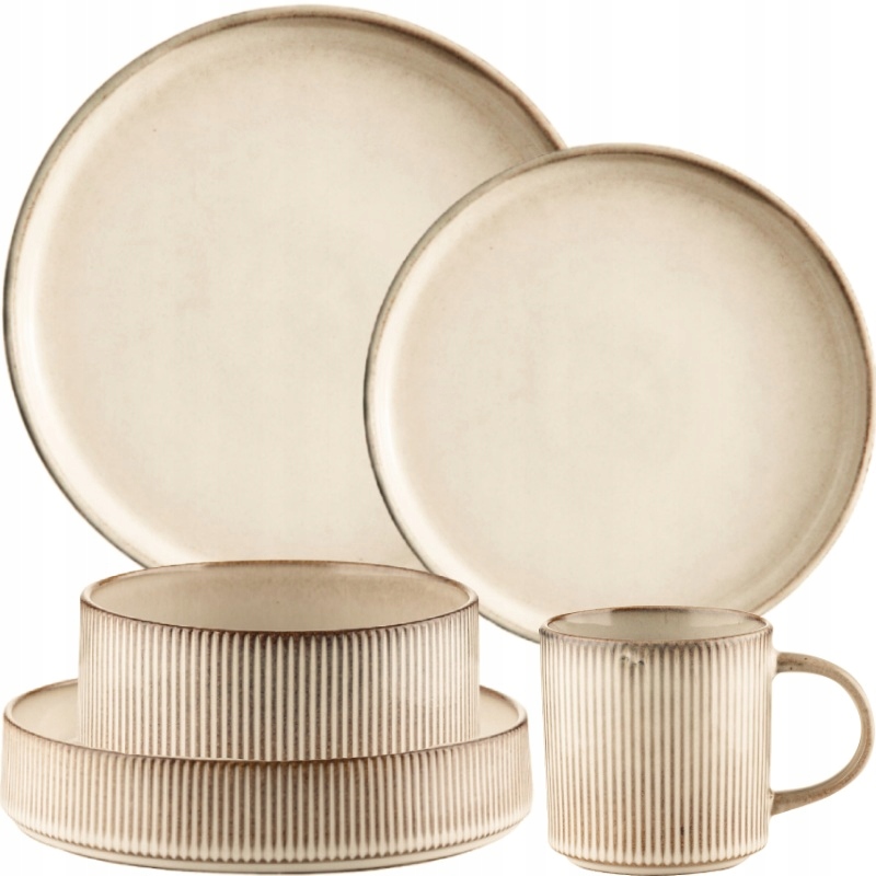 Jídelní Servis Porcelán Retro Evie Komplet 30 El Pro 6 Osob