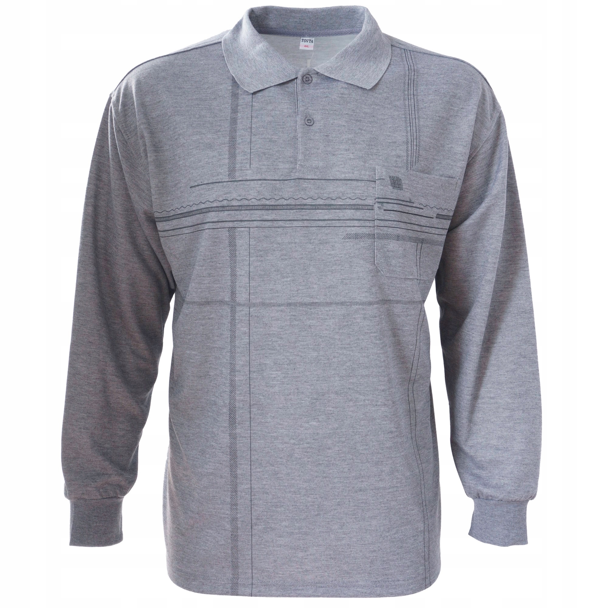 

Bluza męska polo z długim rękawem duże 5XL 6XL