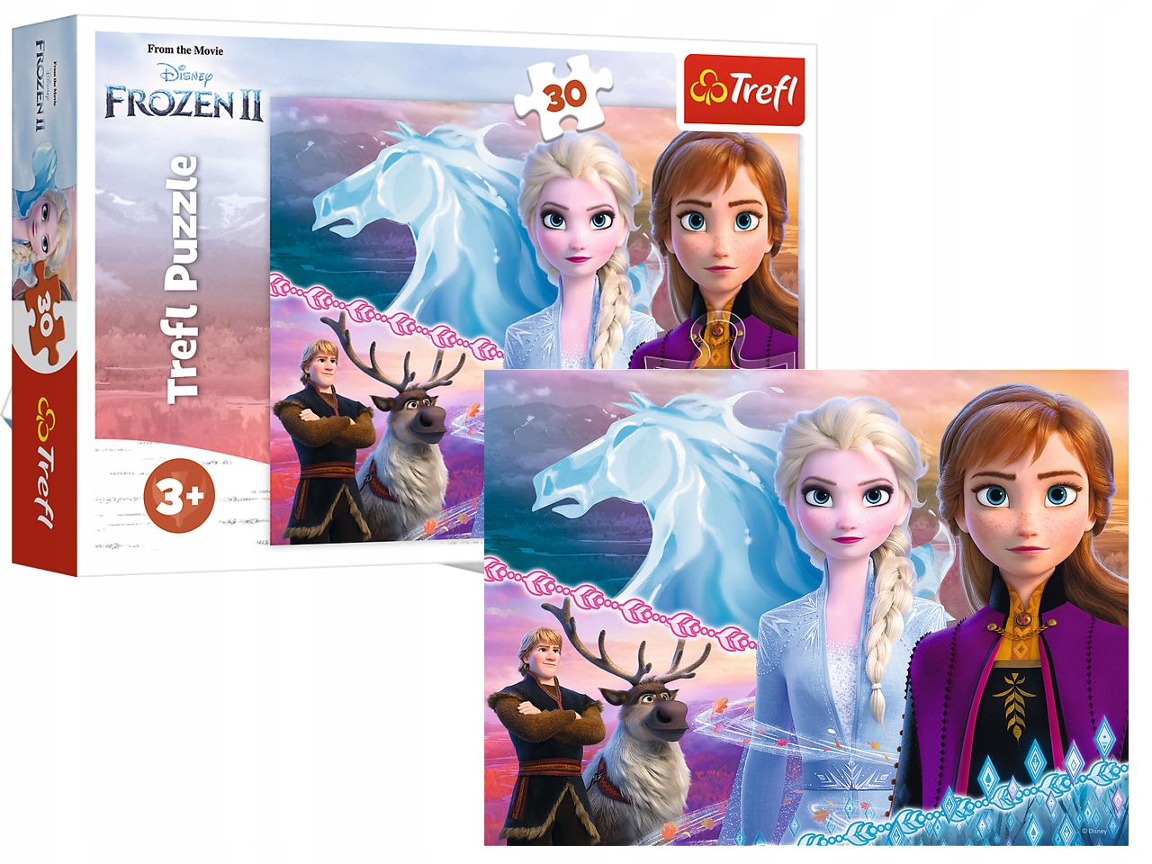 TREFL Puzzle 30 elementów FROZEN II KRAINA LODU ELZA Anna 18253 Kolekcja FROZEN