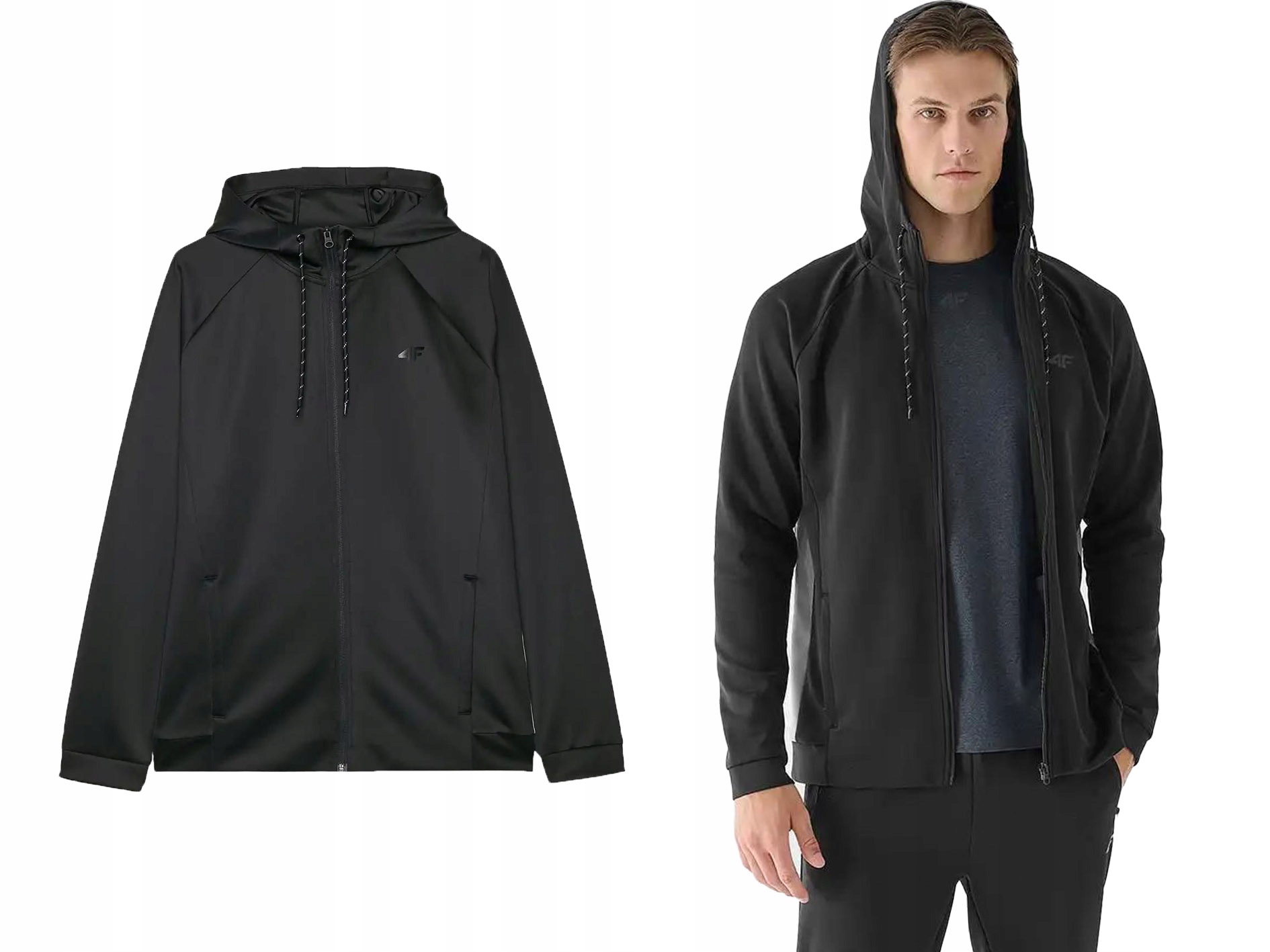 Sportovní s kapucí Rozepínací mikina 4F M405 na běhání, velikost 2XL