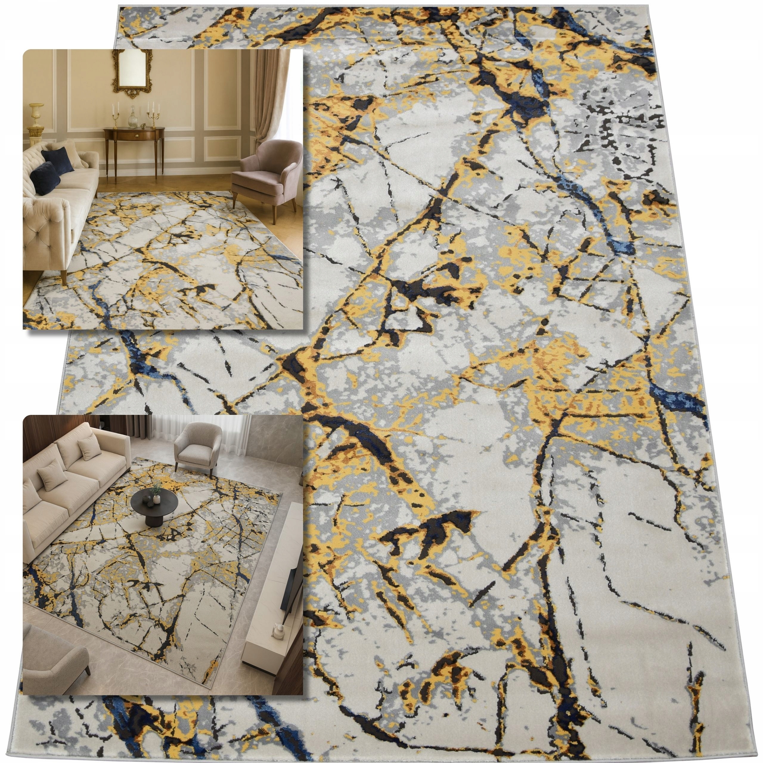 Koberec 140x200 Etna Moderní Šedý Koberec Do Obývacího Pokoje Koberec Mramor