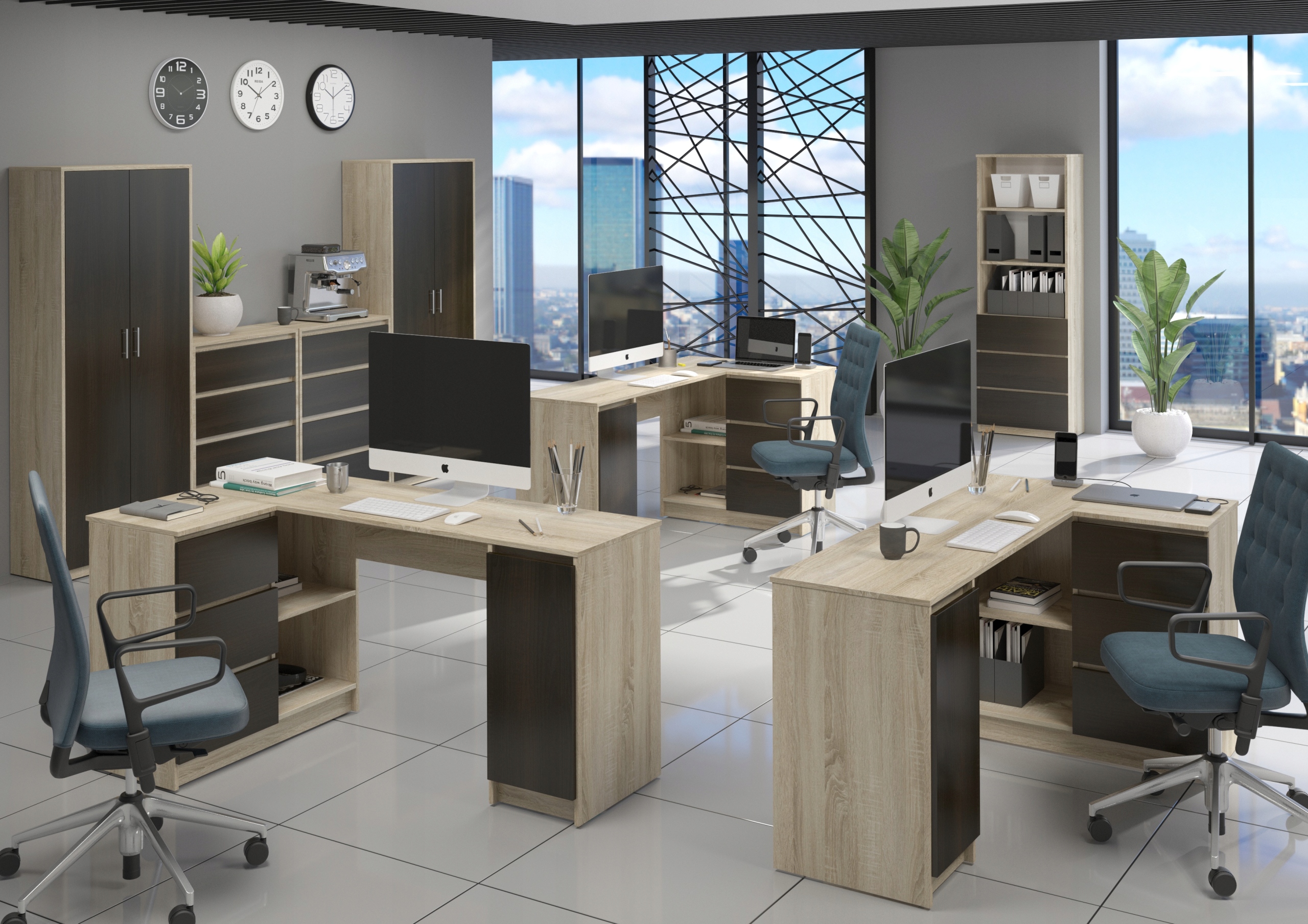 DUŻA KOMODA 4 SZUFLADY SZAFKA SONOMA MIX Wenge R4 Marka Mobene