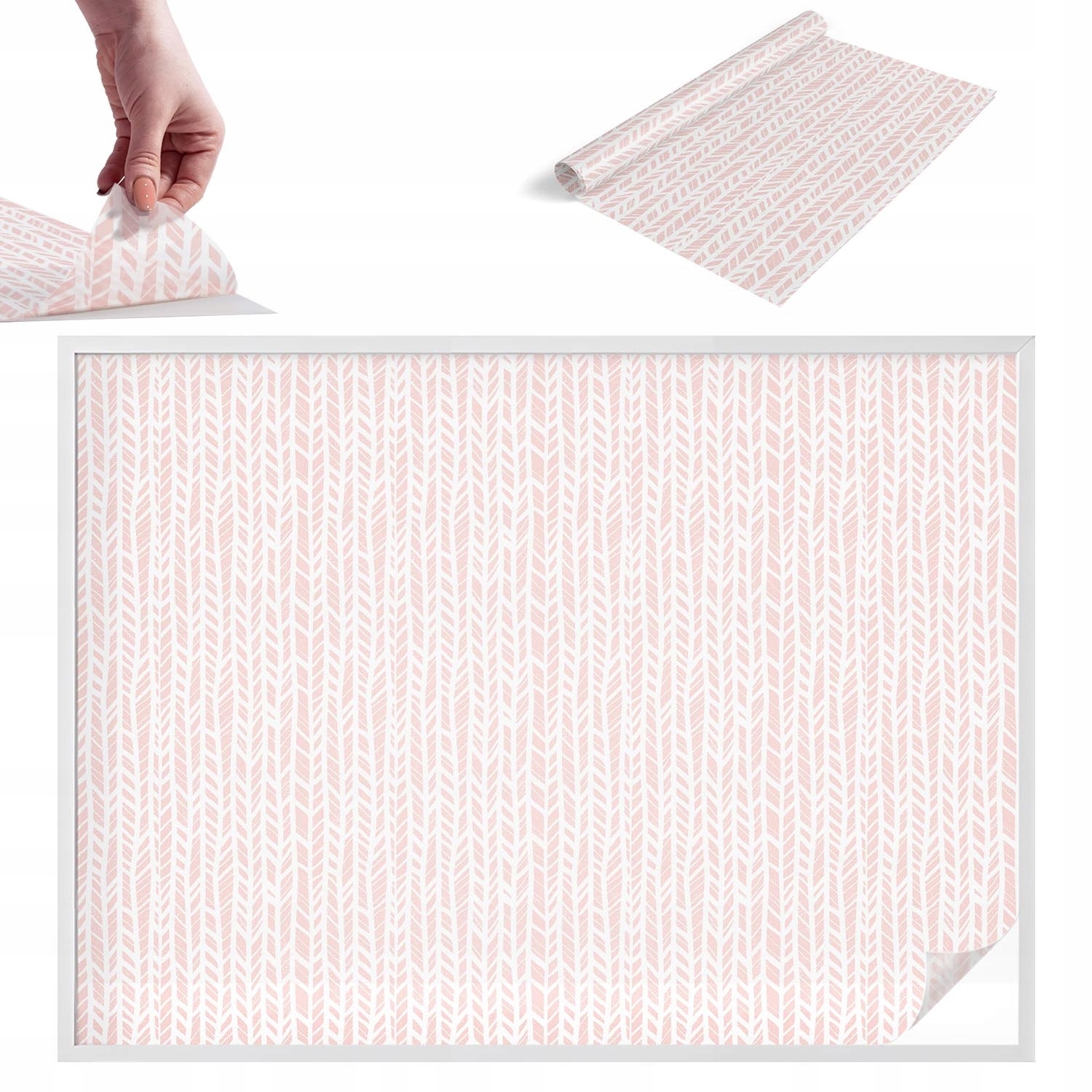 Dekorativní vitráž vytištěná na mléčné fólii Pastelová jedle 200 x 146 cm