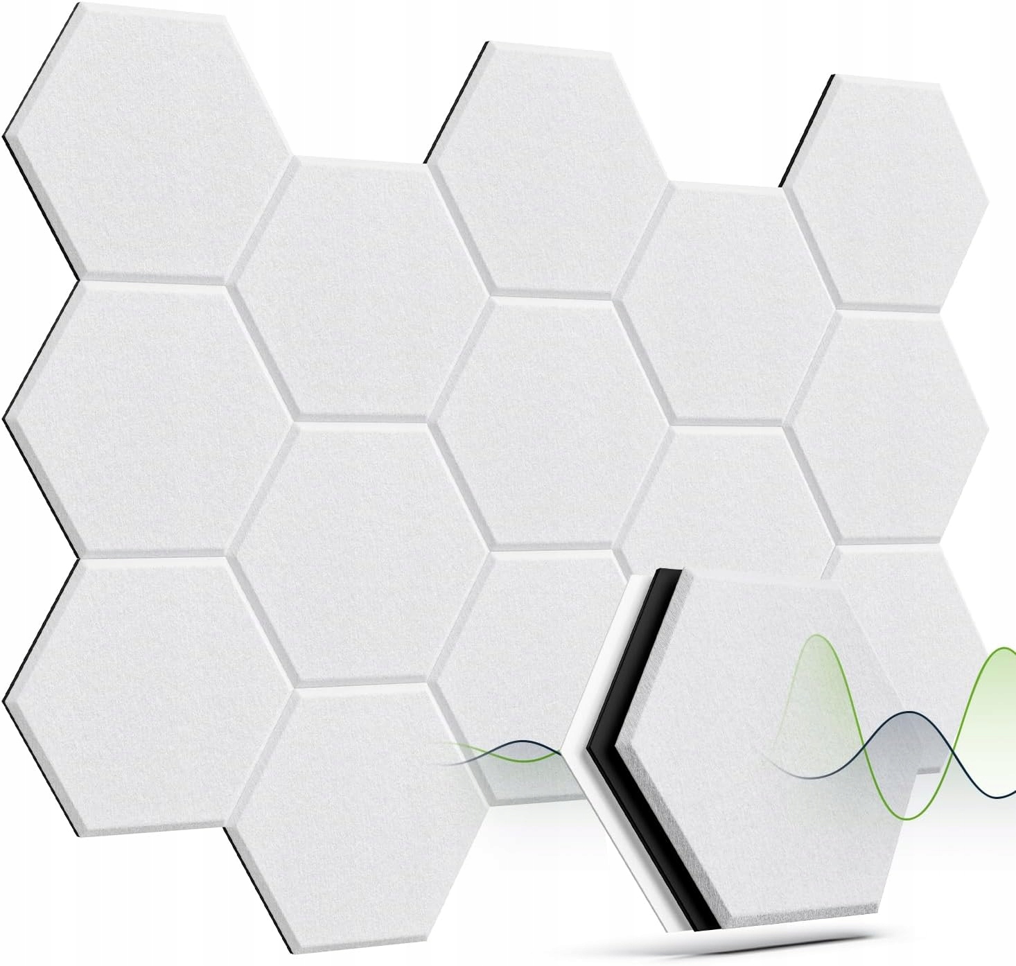 Akustická Odhlučňovací Pěna Hexagon Panel 12 Ks šestiúhelníkový hráčský pokoj