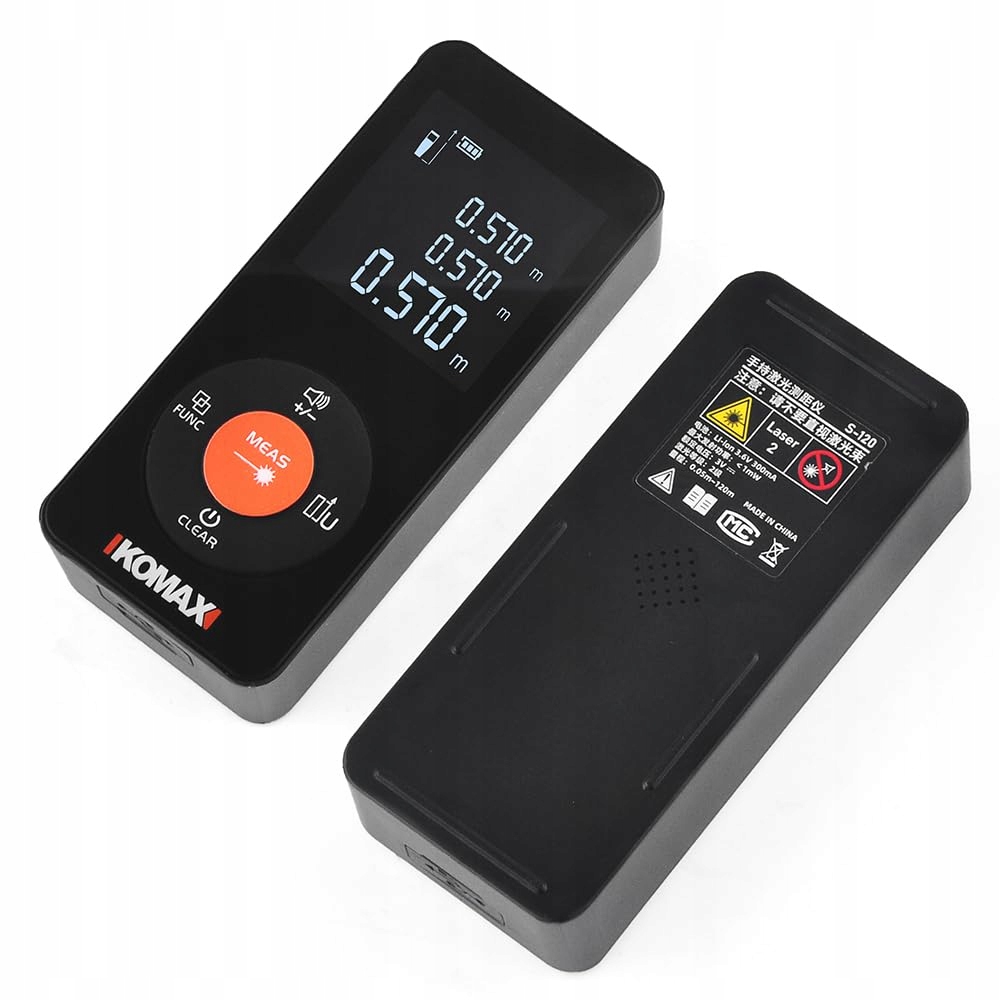 WINTAPE 50M Laserowy Dalmierz Cyfrowa Poziomica LCD Miernik Odległości — miniatura 3