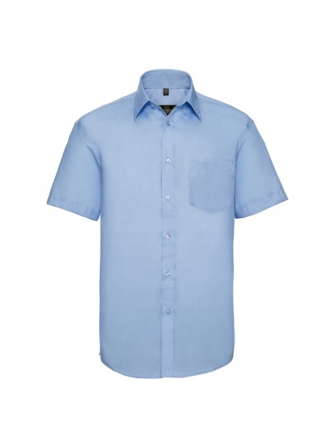 Pánská košile s krátkým rukávem bez žehlení Russell Bright Sky 4XL