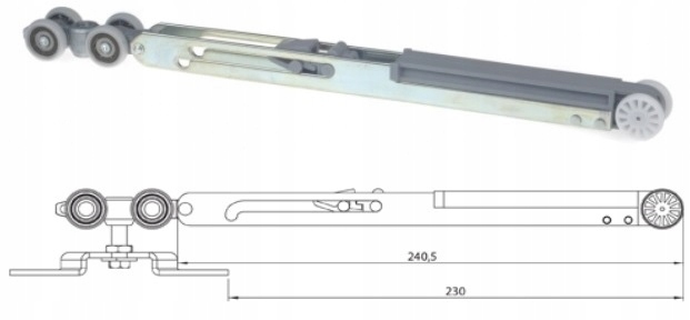 DRZWI PRZESUWNE BLACK LINE 96*210cm CAŁY ZESTAW Typ Pełne