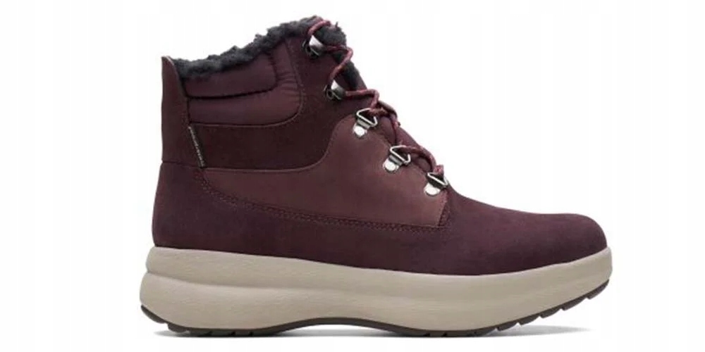 Clarks Dámské Kotníkové Boty Un Orbit Lace velikost 37 Burgundské, Kožené