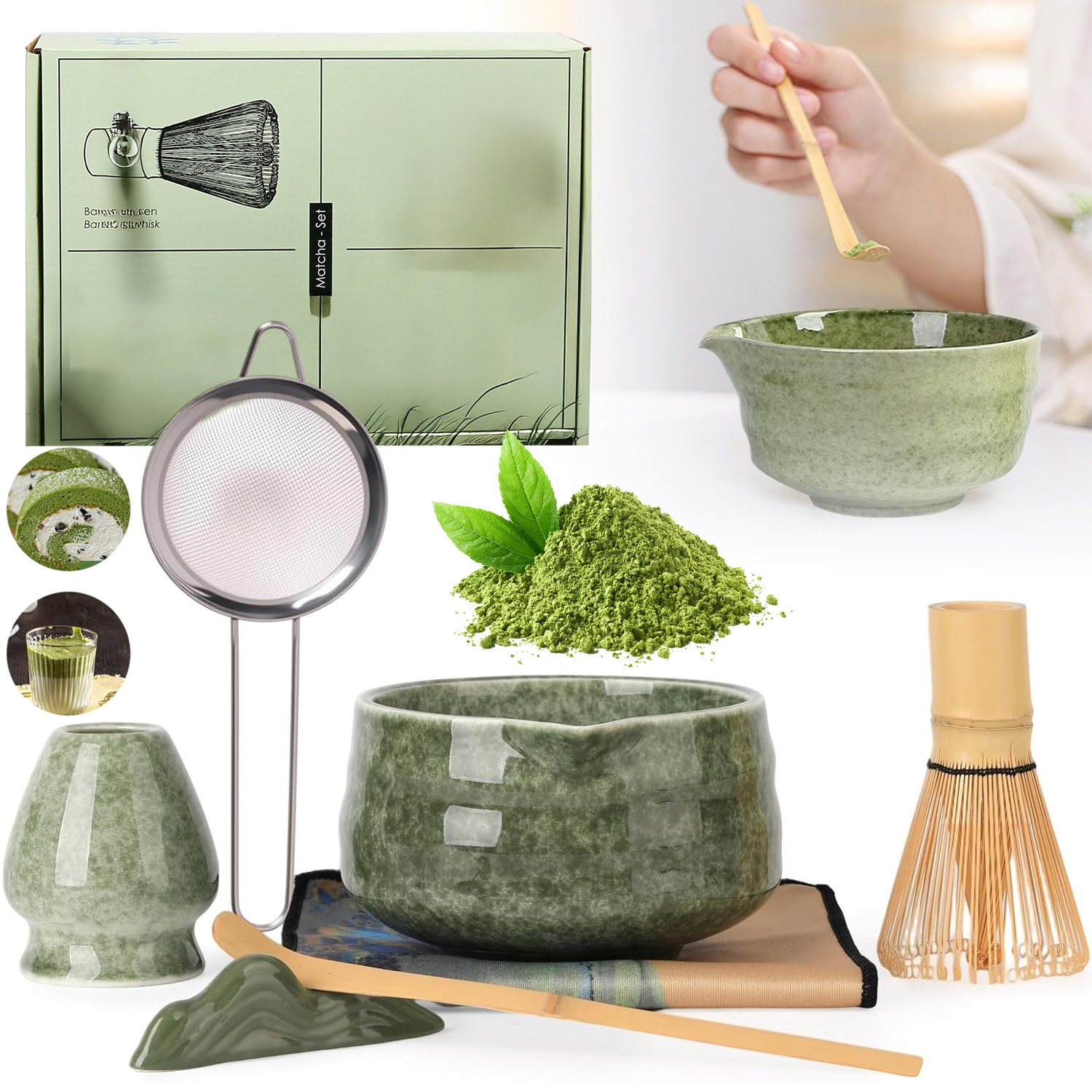 Levně Sada Metličky Chasen, Štětec Na Matcha, Keramická Miska Na Matcha