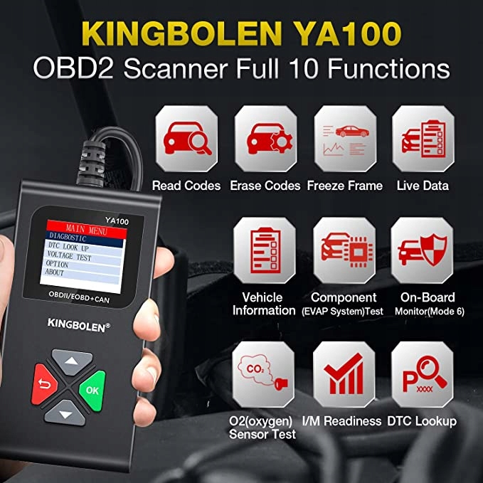 KINGBOLEN Czytnik kodów OBD2 Scanner CAN Marka Kingbolen