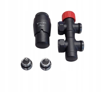 Vario Term Termostatický Set Twins Jednoduchý Čierny Štruktúrovaný