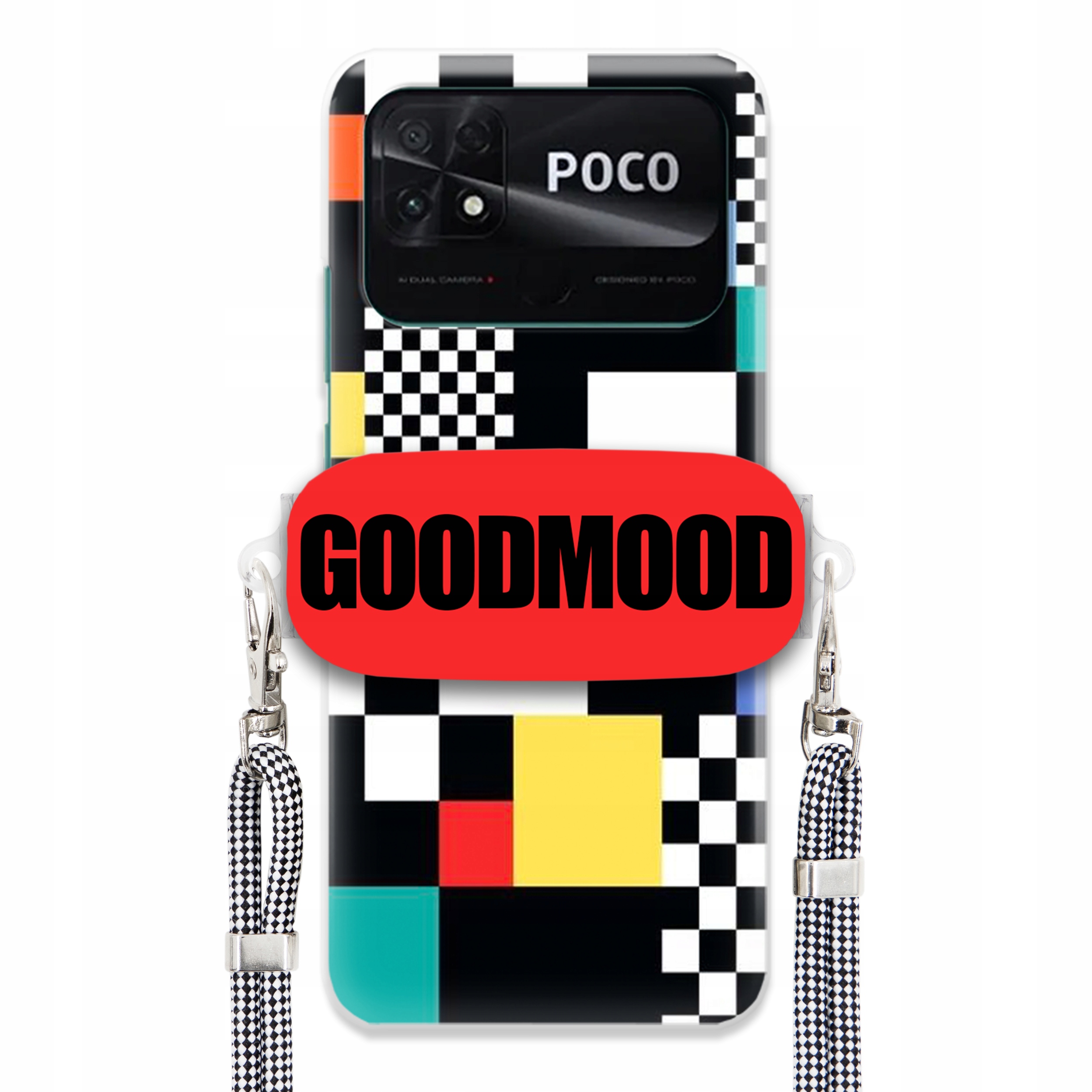 Puzdro Pre Xiaomi Poco C40 Case Držiak Na Vodítko Na Telefón Pixelart MIX Vzorov