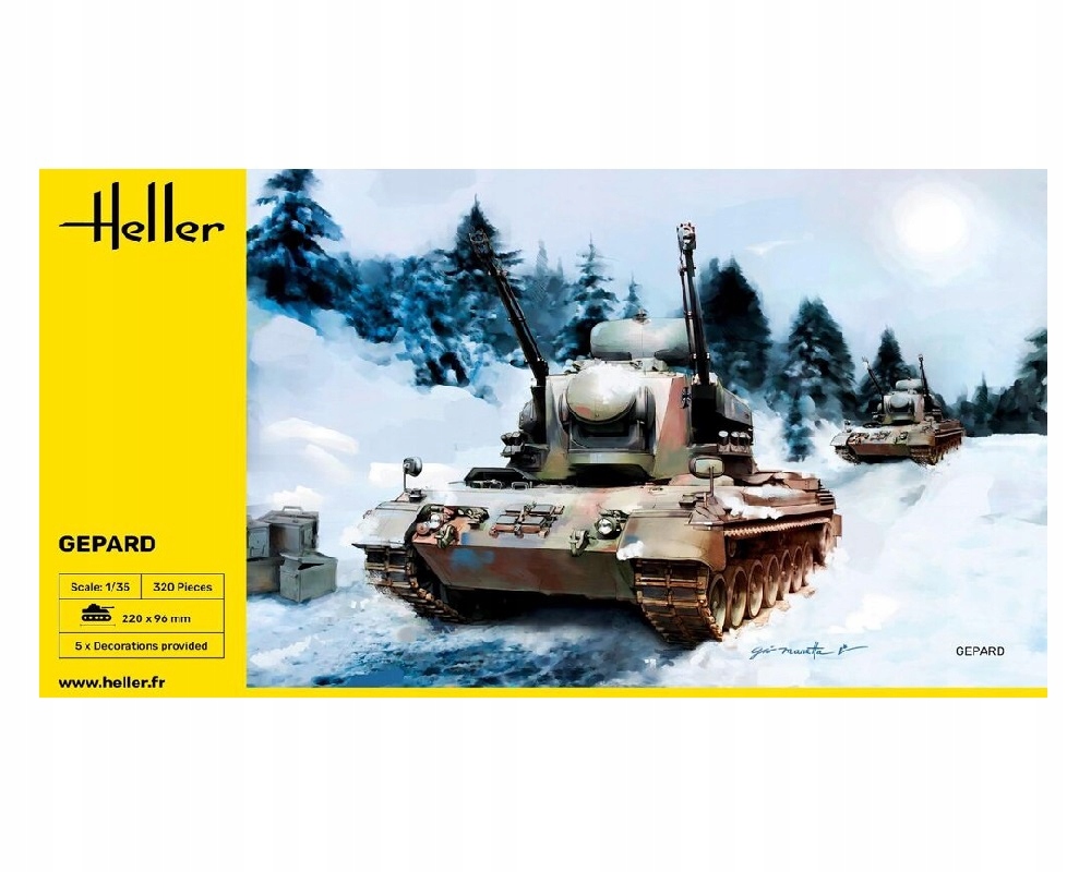 Protiletadlové dělo Gepard model Heller 1:35