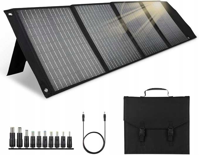 Turistický solární panel, skládací solární nabíječka 100W 18V 52x142 cm