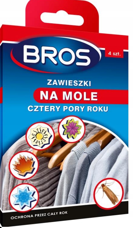

Zawieszka preparat na mole 4 pory roku 4 szt. Bros