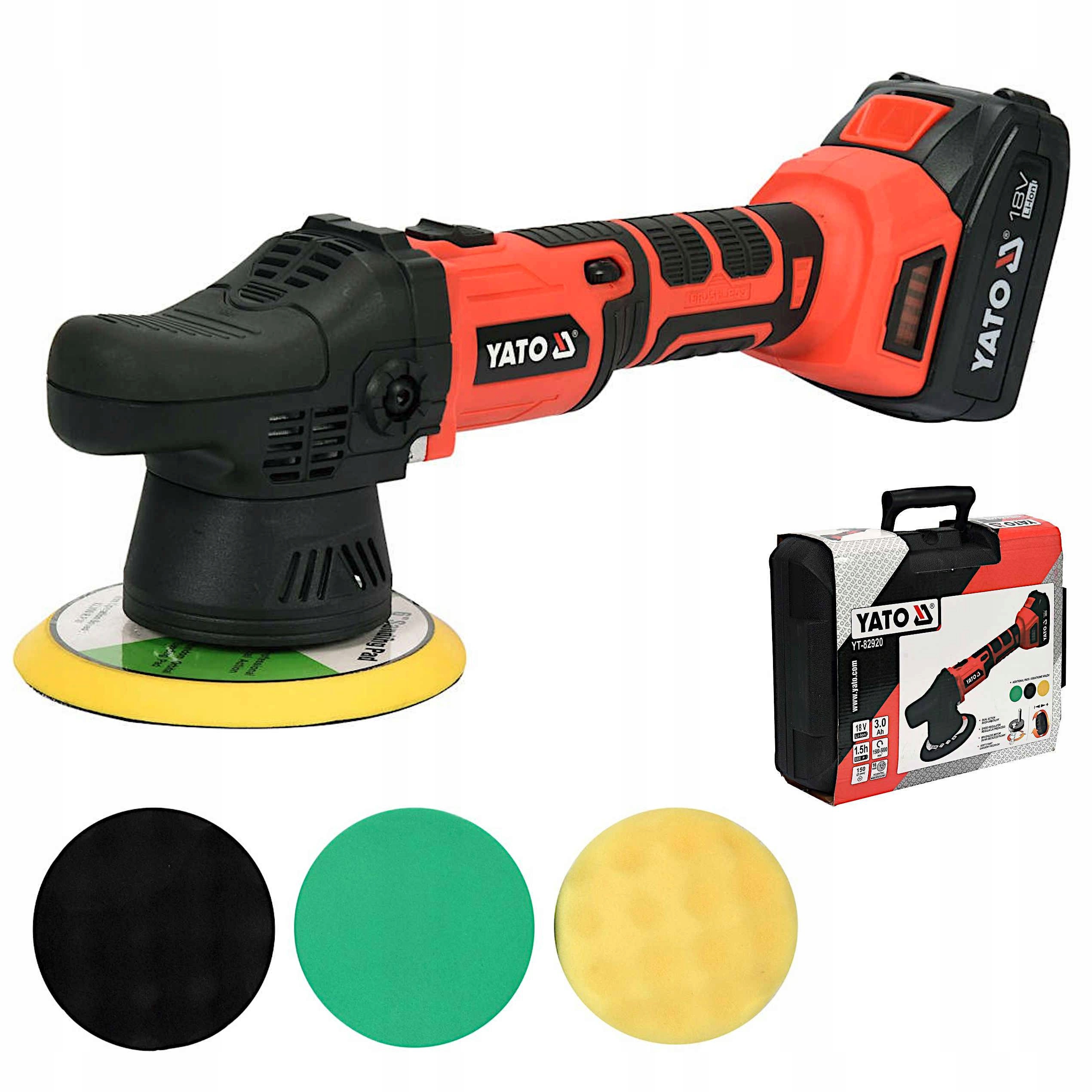 

Yato Polerka Samochodowa Akumulatorowa 18V 3,0Ah
