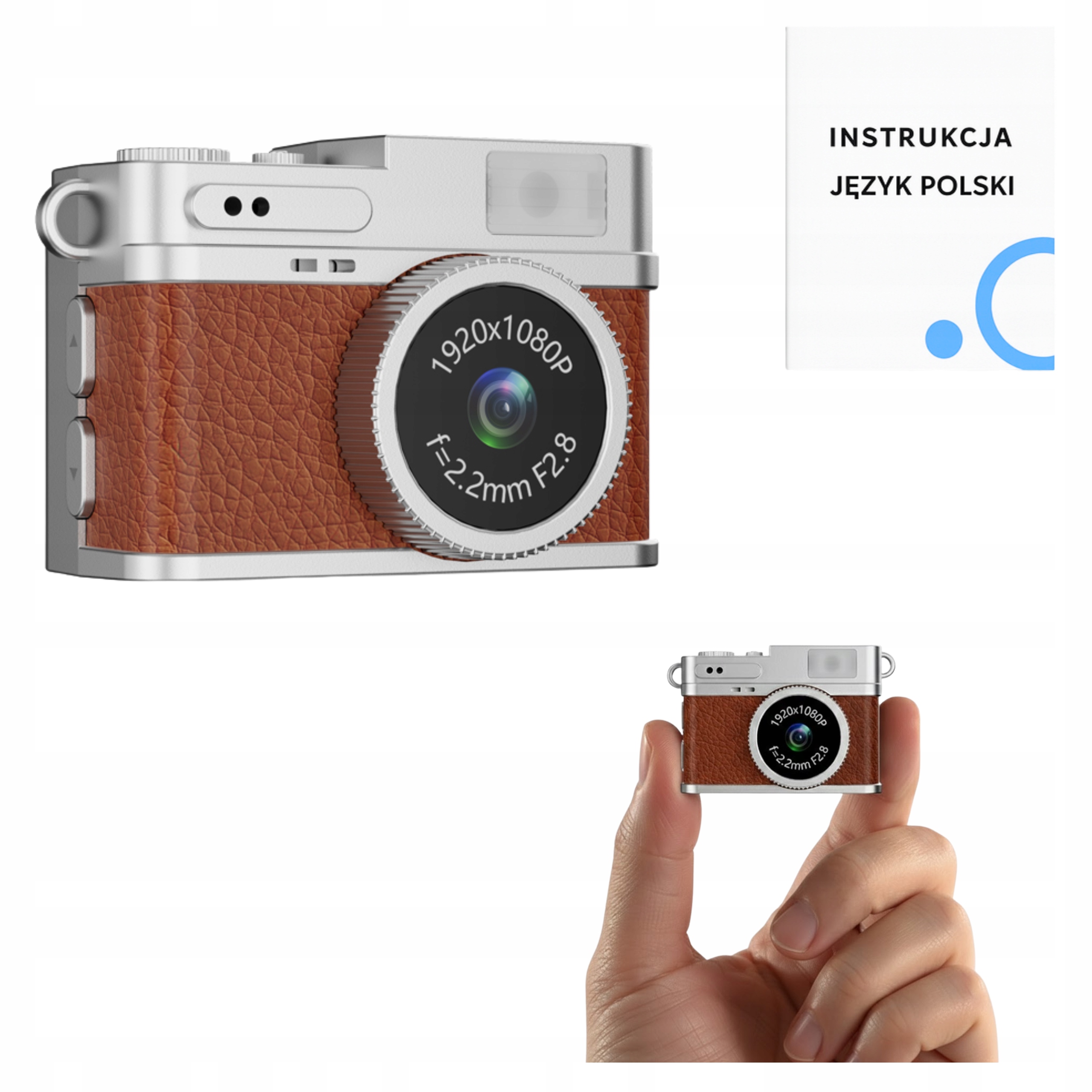 Miniaturowa Retro Kamera Mini Aparat Cyfrowy Retro Vintage 1920X1080p