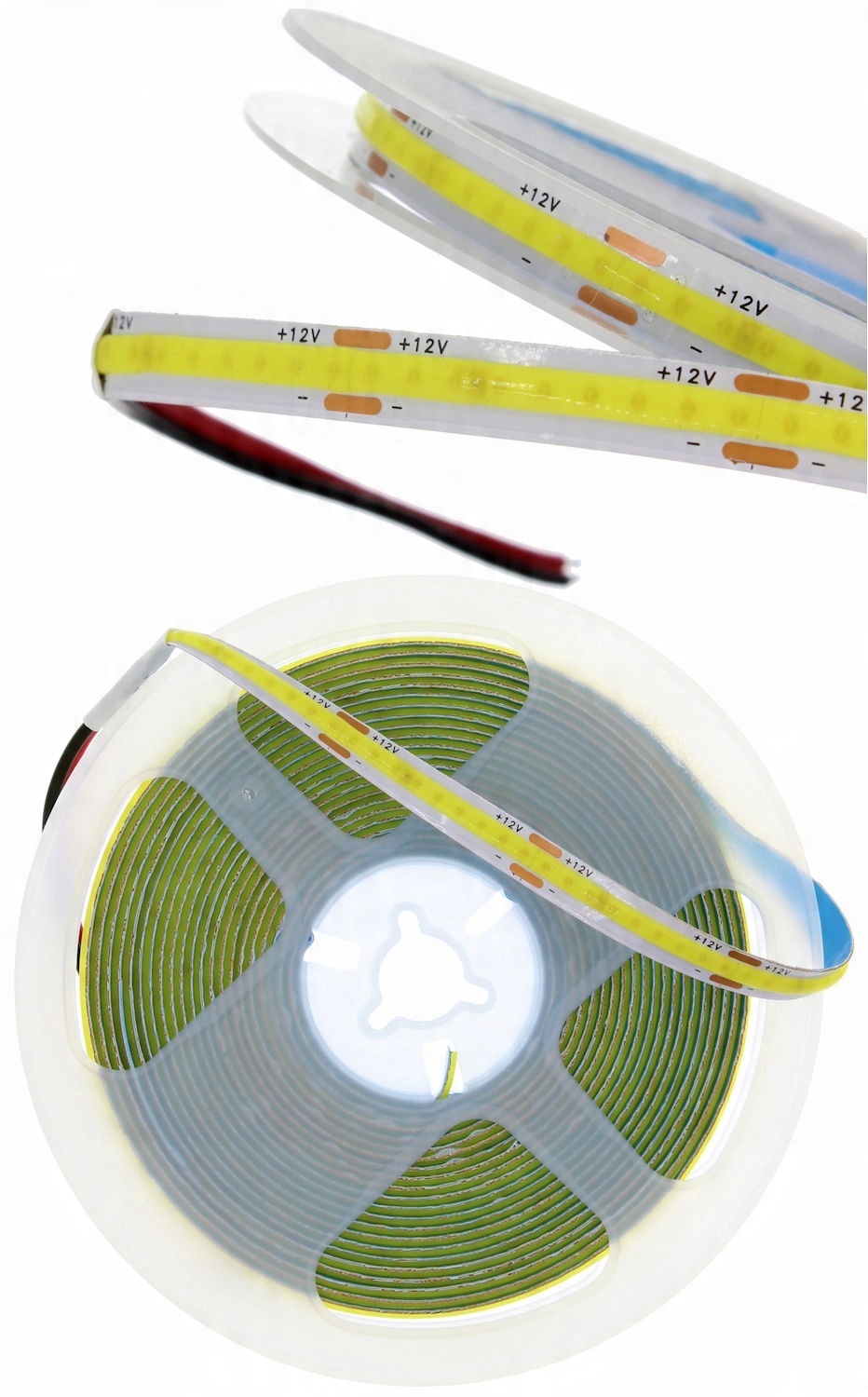 

5m Taśma Neon Led Cob 12V Homogeniczna Biała Zimna