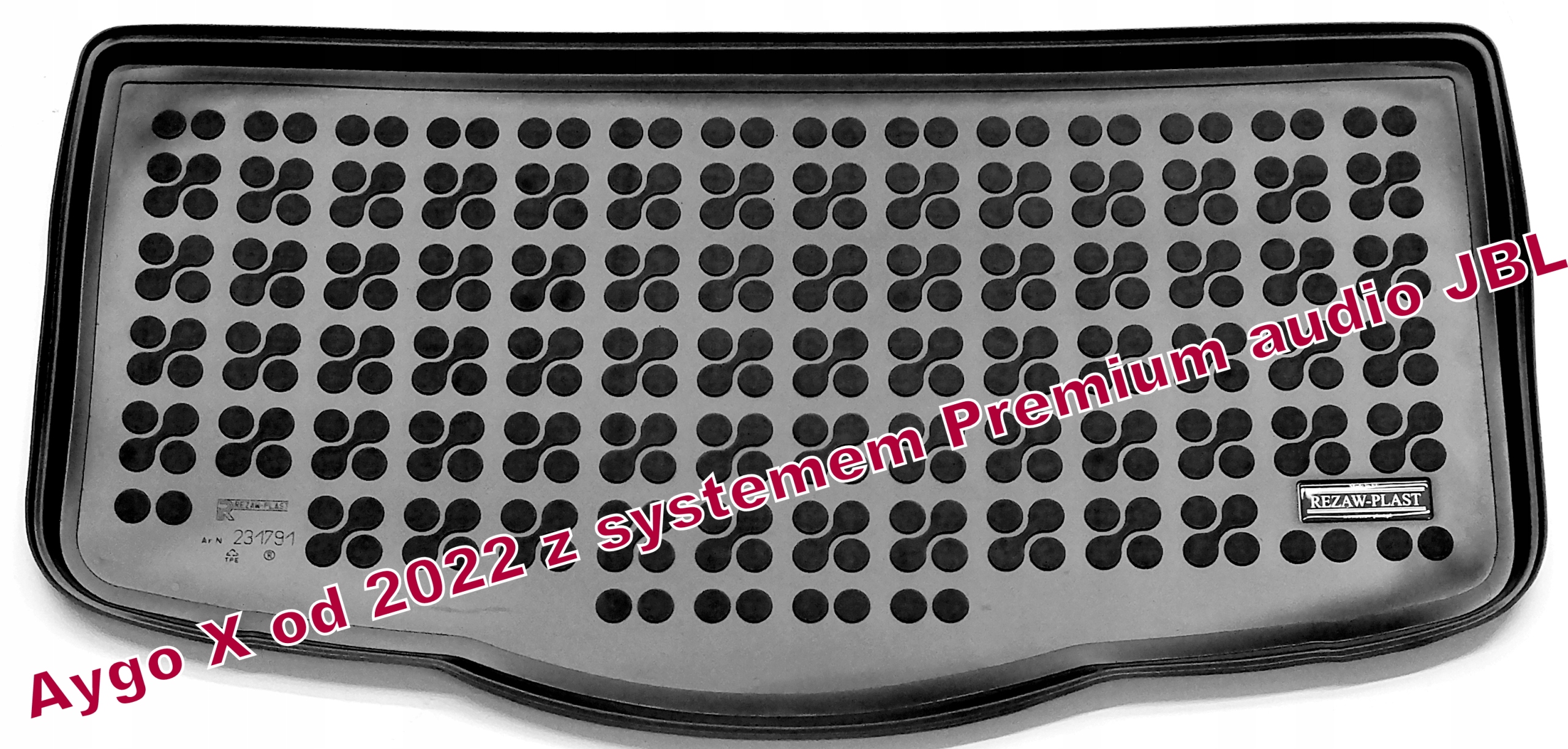 Toyota Aygo X od 2022 dywaniki gumowe korytkowe Zestaw wieloelementowy tak