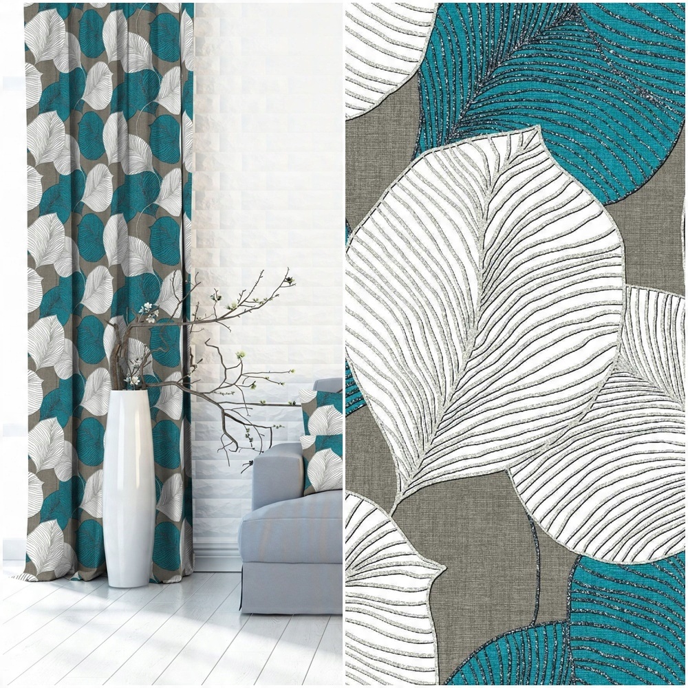

Tkanina Zasłonowa Metraż Liście LILII 150 CM En