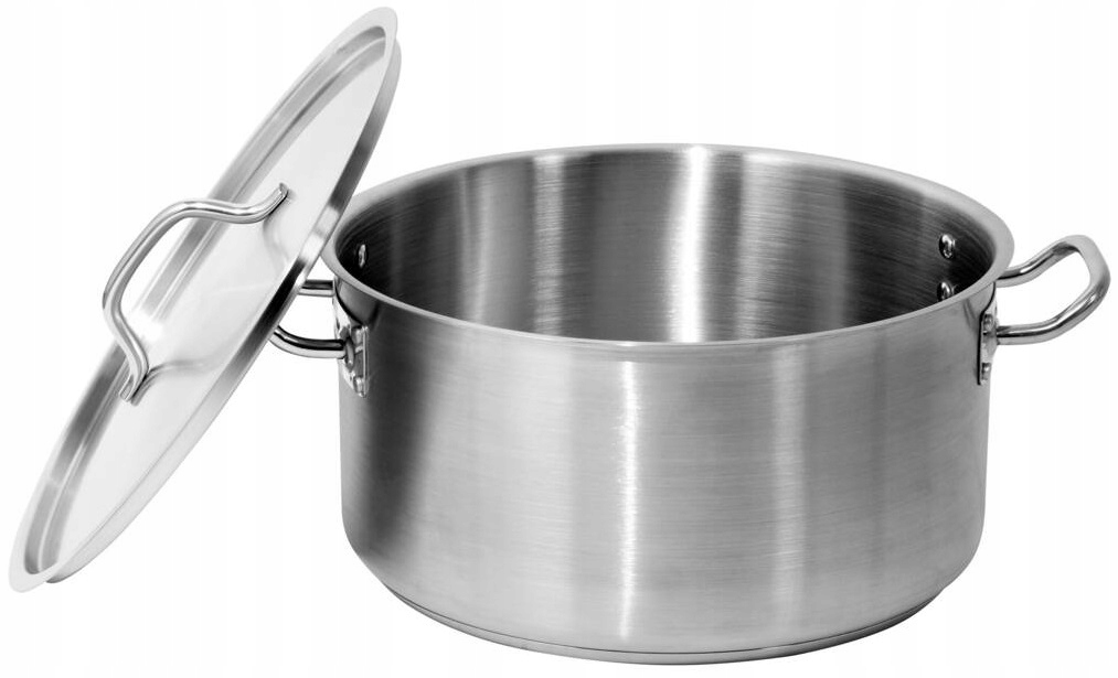 Garnek niski z pokrywką 18,3 L 36x18 cm stal nierdzewna Yato YG-00044