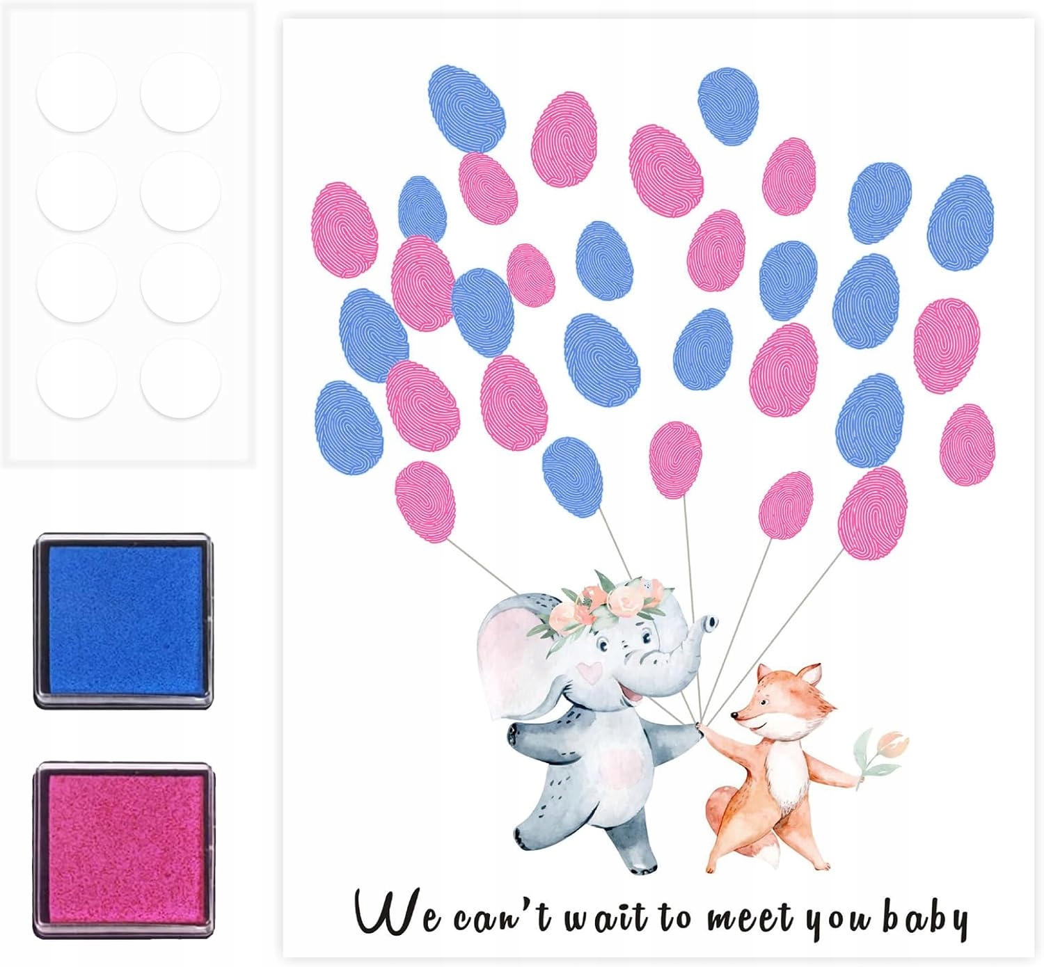 Hádání Pohlaví Dítěte, Otisk Prstu Hostí Strom Narození Baby Shower