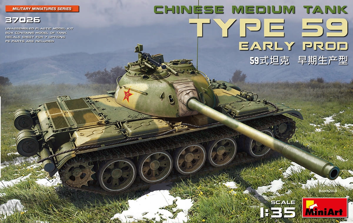 Typ 59 Early Prod. Čínský střední tank 1:35 MiniArt 37026