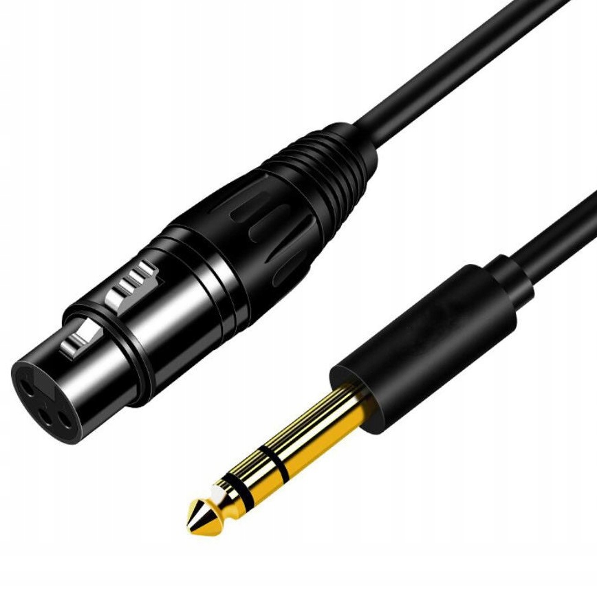 

Kabel mikrofonowy 6,35 Jack Gniazdo Żeńskie Xlr 3M