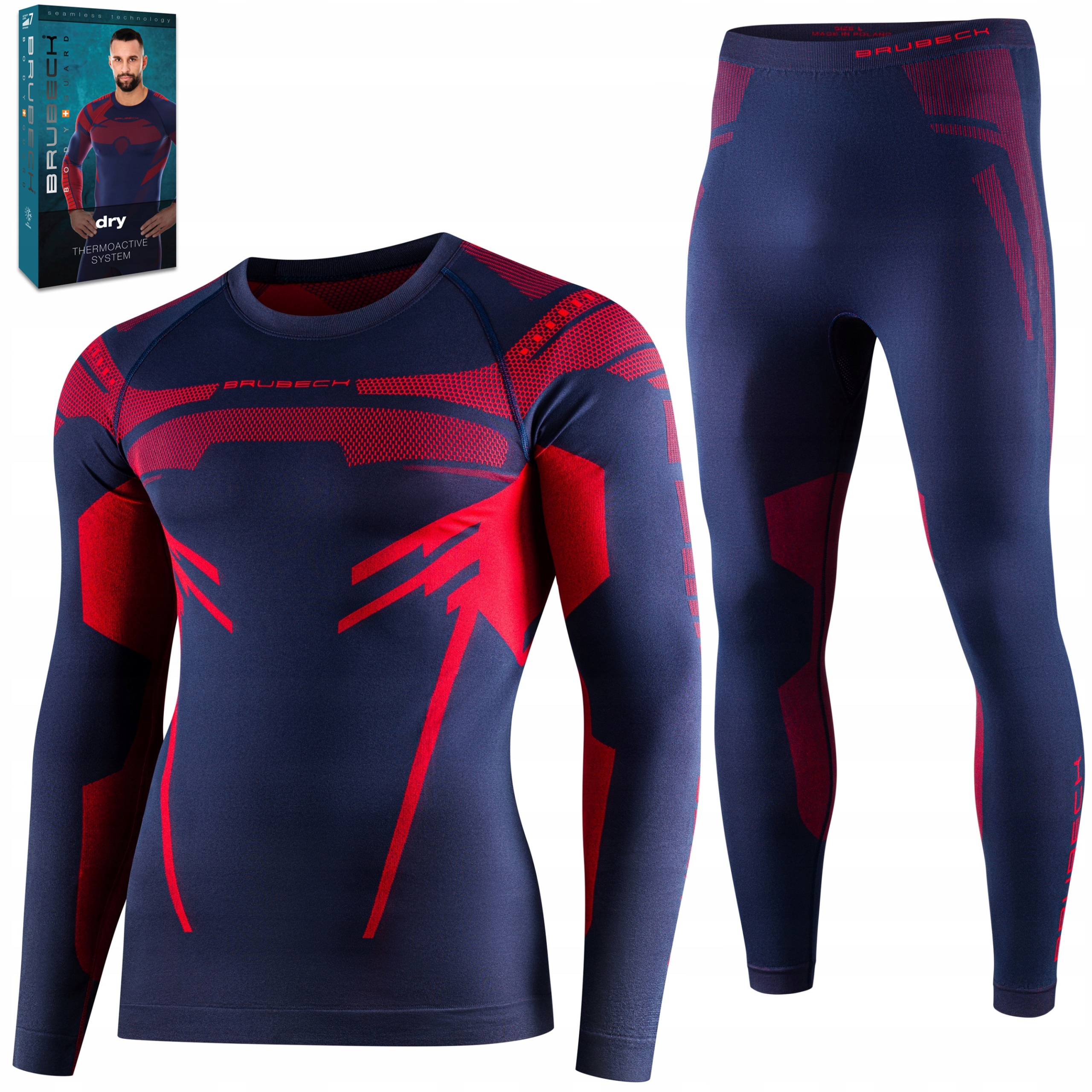 Termoaktivní pánské spodní prádlo Brubeck Dry rychleschnoucí Termo komplet XXL