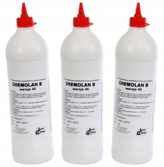 Lepidlo na dřevo polyuretanové D4 Chemolan B45 1 kg, sada 3 ks