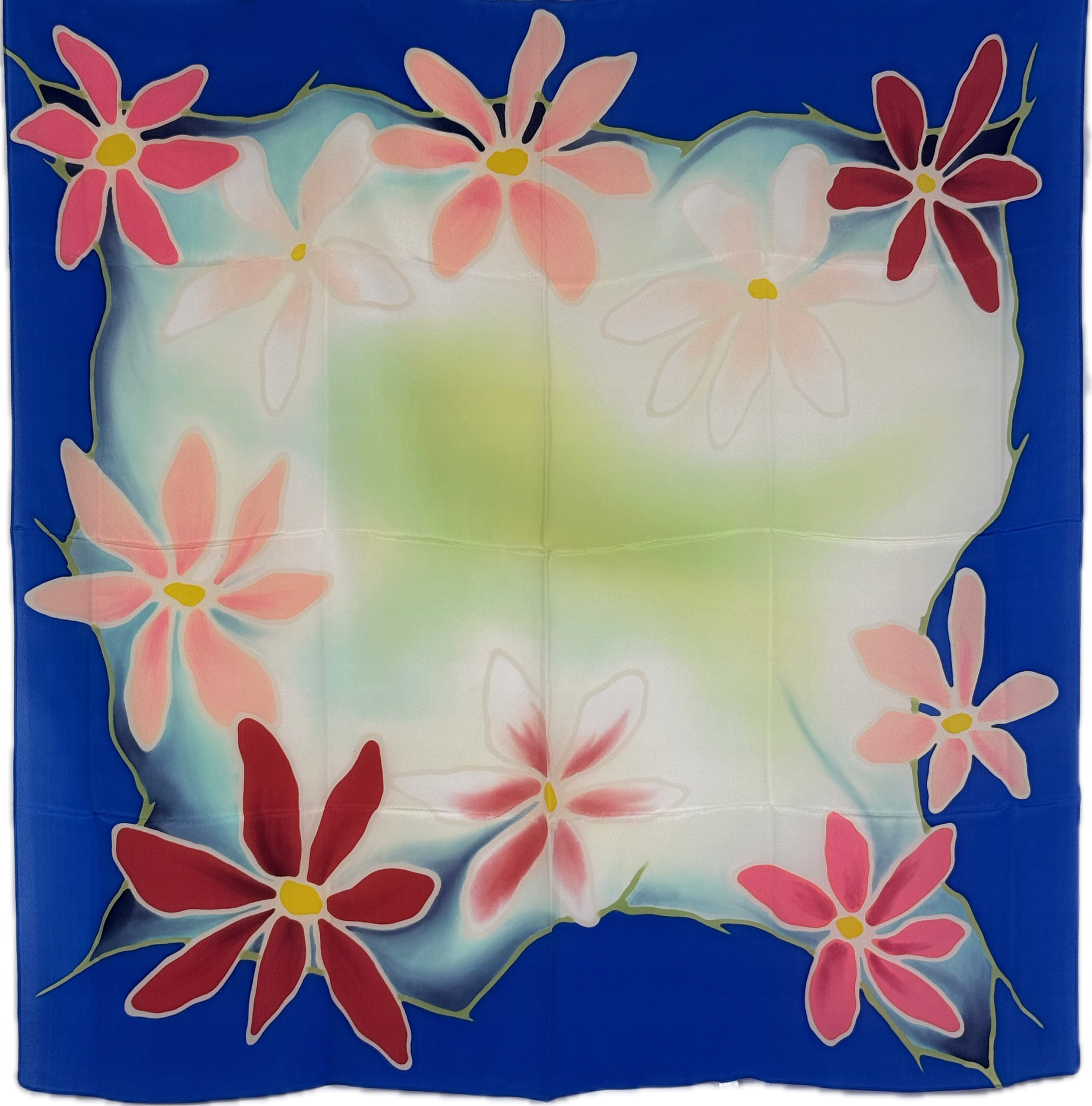 Milanówek Šátek hedvábí polský jaro radostné 90x90