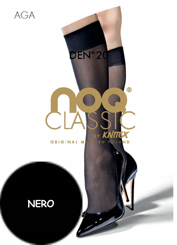 

knittex Aga podkolanówki Siateczkowe czarne # Uni