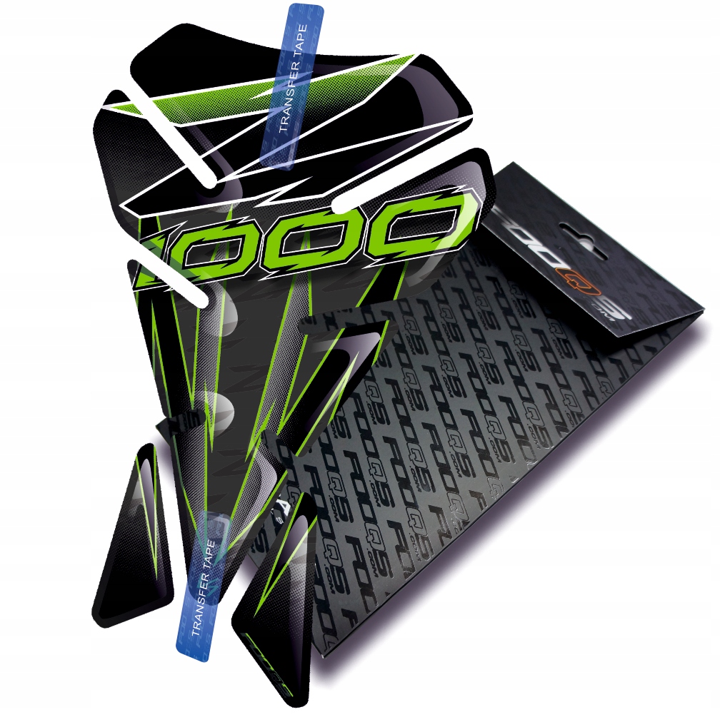 Tank-pad V1 od firmy Fooqs pro Kawasaki Z-1000 Černý Zelený